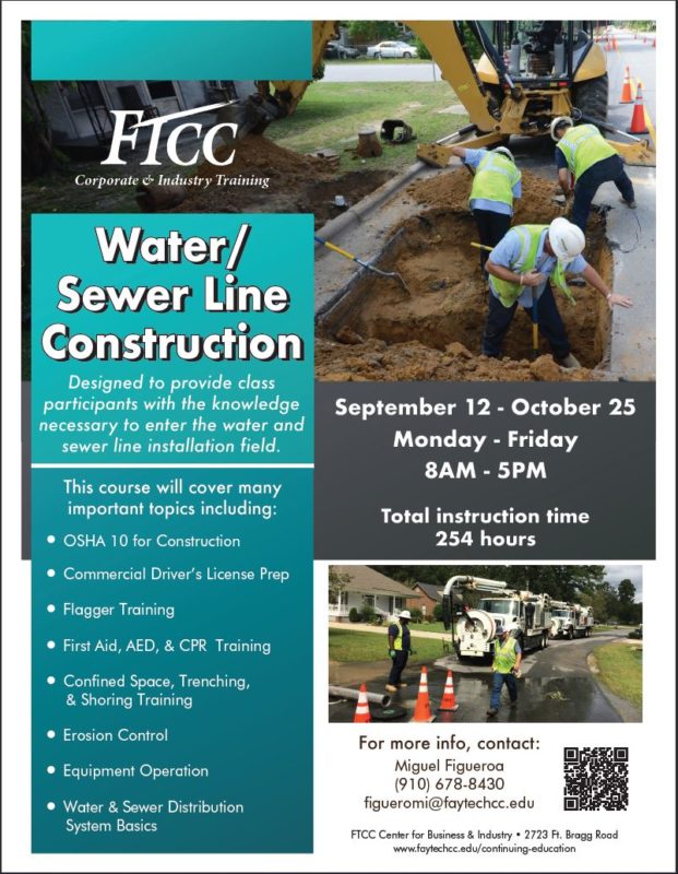 Water/Sewer Construction Course Offered at FTCC FAYPWC COM : FAYPWC COM Water/Sewer Construction Course Offered at FTCC FAYPWC COM : FAYPWC COM
