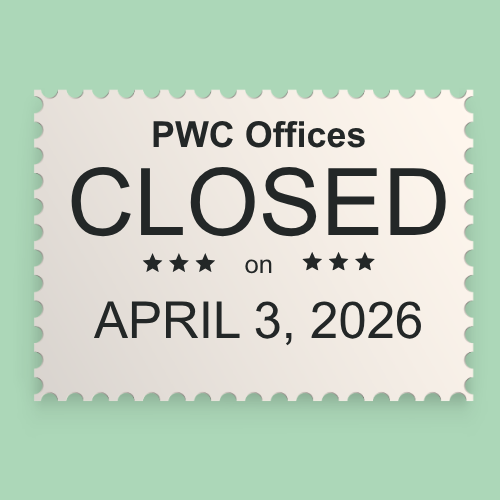 PWC Offices closed on April 3, 2026